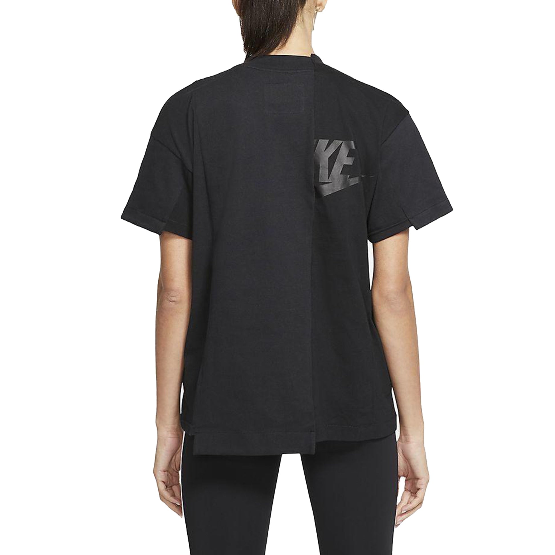 (WMNS) Nike x sacai Hybrid T-Shirt 'Black' CD6310-010