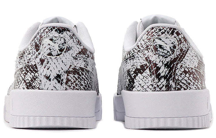 (WMNS) PUMA Carina Reptile Casual Shoes For Black/White 382506-01