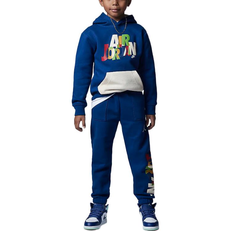 (GS) Air Jordan Messy Room Pullover Hoodie 'Blue' FB9273-486