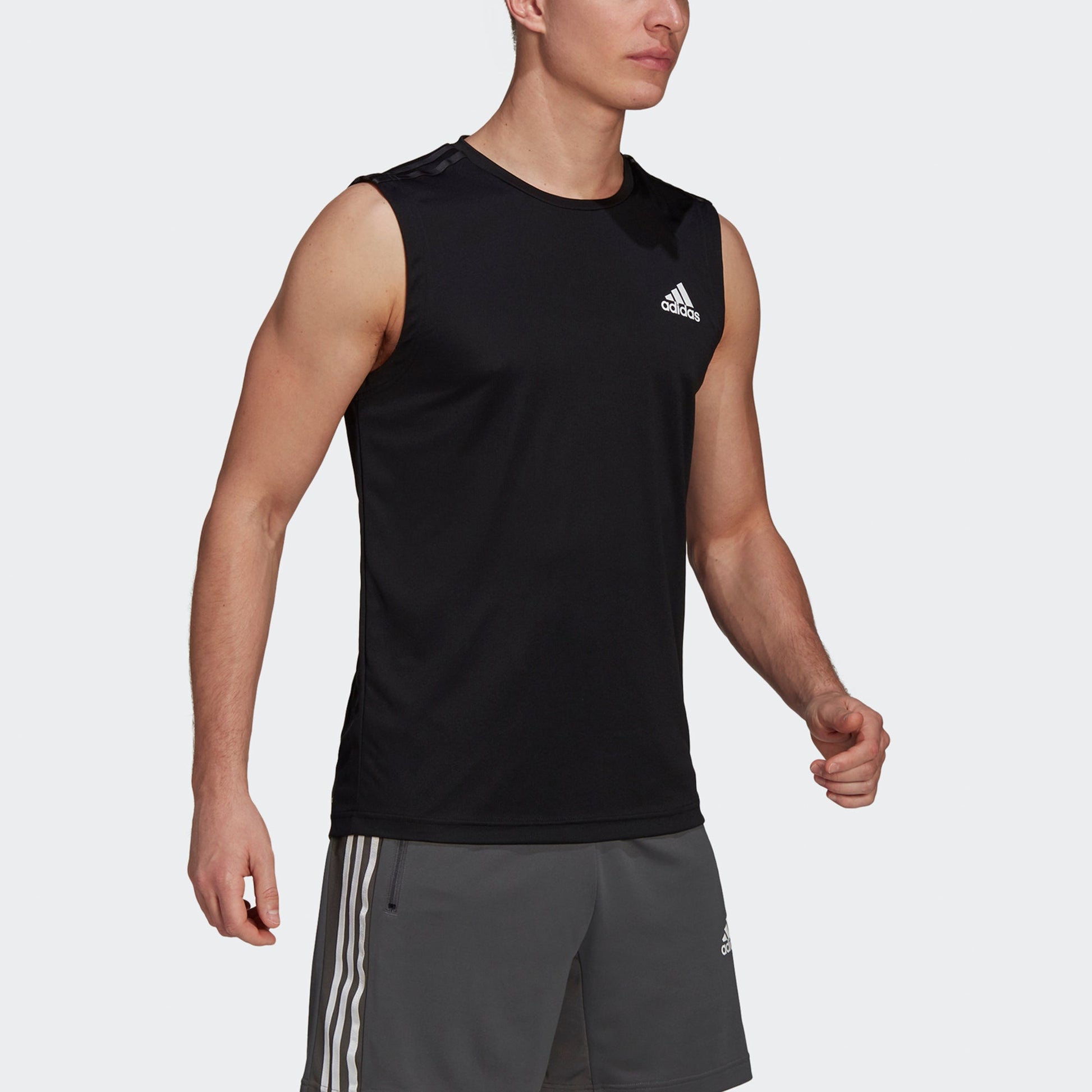 adidas M 3s Tk Causual Sports Training Ventilate Sleeveness Vest Male Black GM2130