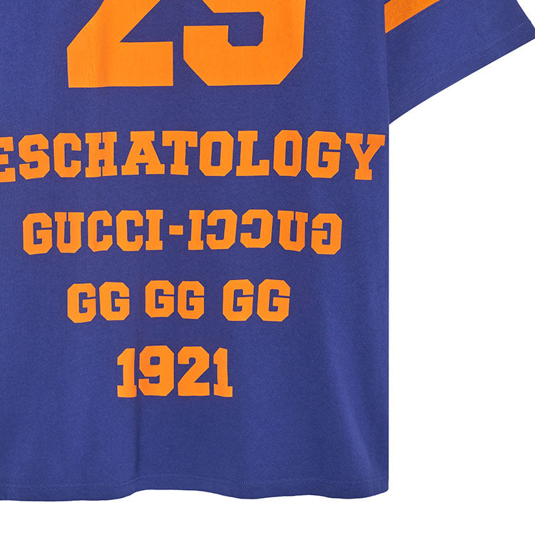 GUCCI Gucci Logo Football Tee 'Blue' 655459-XJDHG-4323