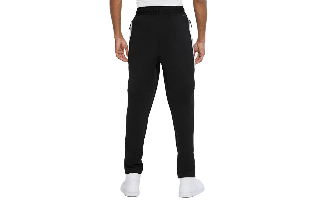 Air Jordan Air Logo Printed Knitted Color Block Casual Sports Pants Men's Black CK6463-010