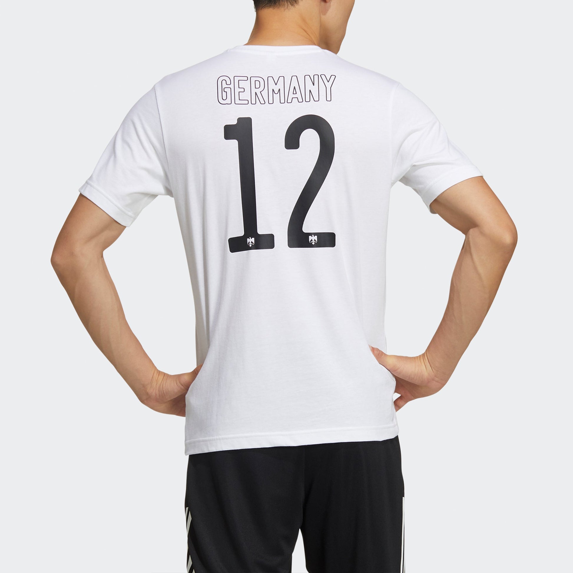 adidas I Am Germany Soccer/Football Sports Knit Round Neck Short Sleeve White GL1997