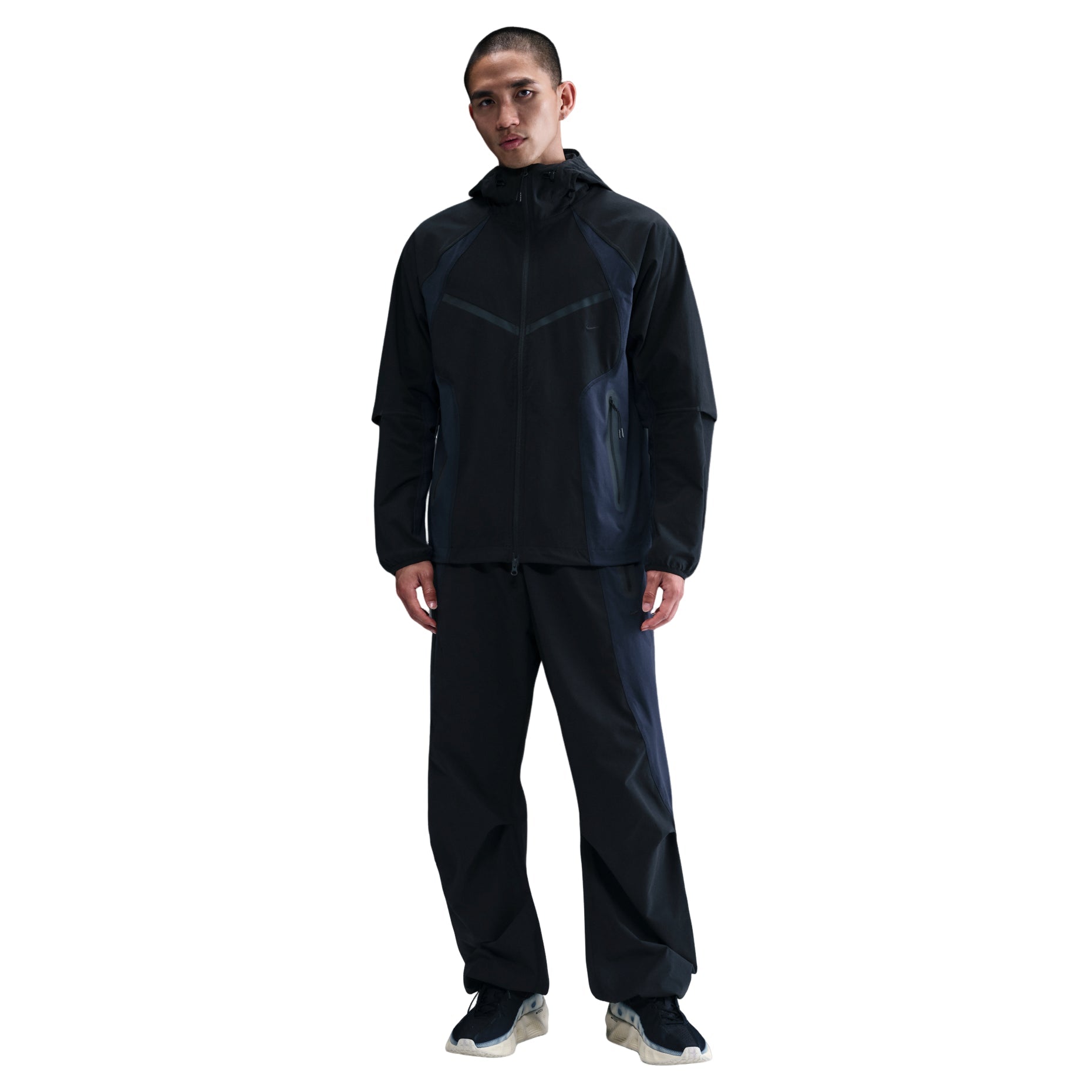 Nike Tech Woven Color-Block Loose Jacket 'Black Obsidian' IH8462-010