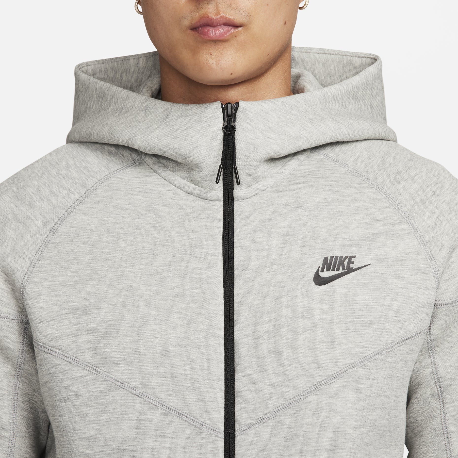 Nike Sportswear Tech Fleece Zipper Hooded Jacket Asia Sizing 'Grey' FB7922-063