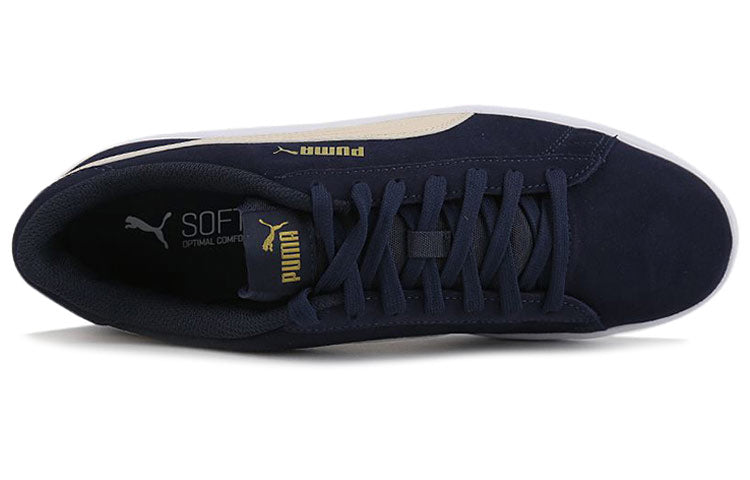 PUMA Smash V2 Retro Casual Skateboarding Shoes Unisex Deep Blue 364989-37