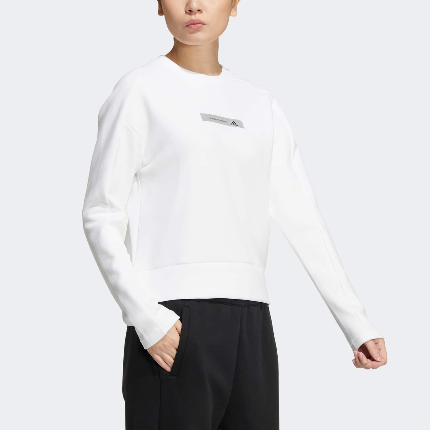 (WMNS) adidas Ust Oct Sweatshirts 'White' HM7092