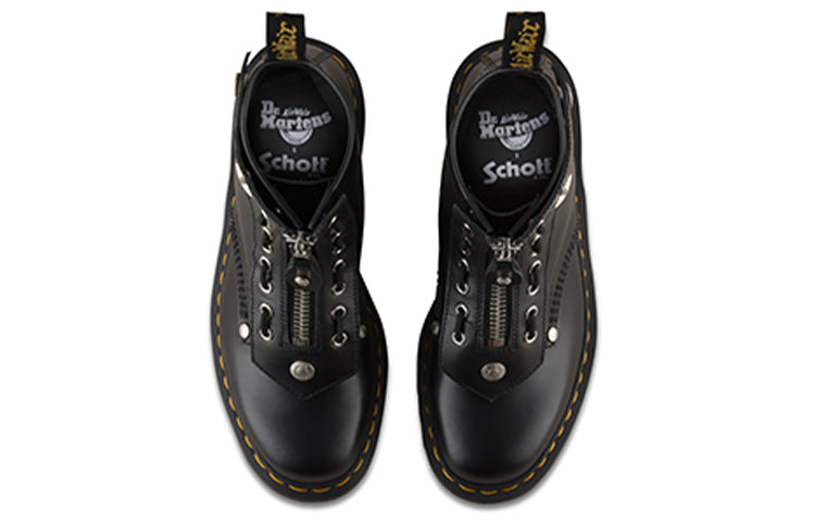 Schott NYC x Dr. Martens 1460 Leather Ankle 8-eye Boots Black 24716001