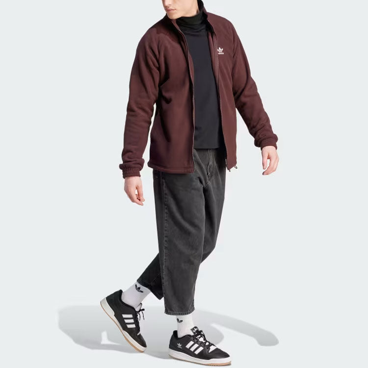 adidas Adicolor Classics Trefoil Teddy Fleece Jacket 'Brown' IK8383