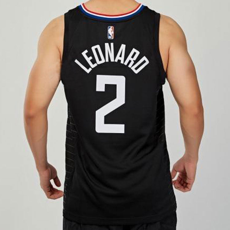 Air Jordan NBA Basketball Sports Jersey SW Fan Edition 20-21 Season Los Angeles Clippers Leonard 2 Black CV9480-011