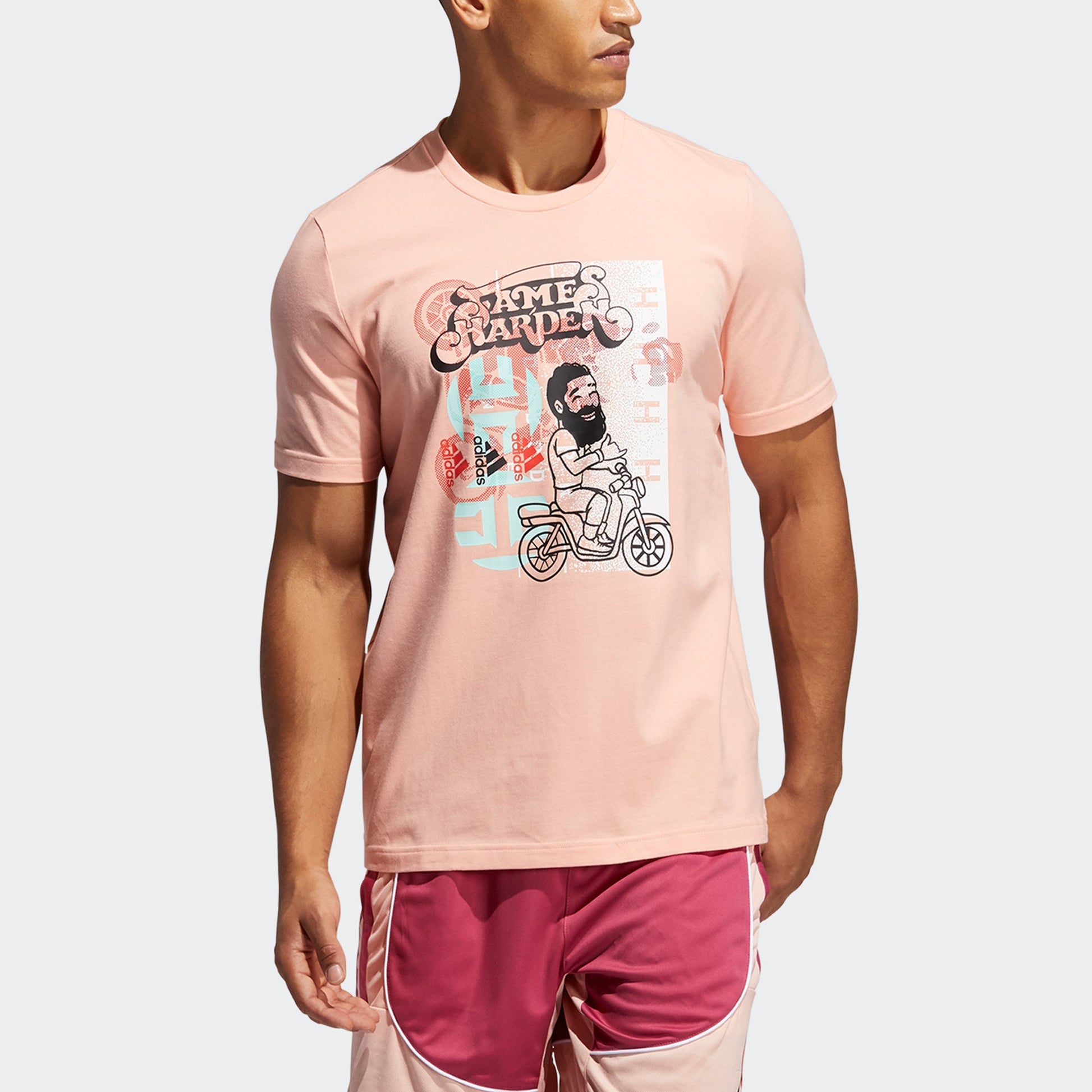 adidas Hdn Avatar Sc Basketball Athleisure Casual Sports Short Sleeve Pink Red GP3430