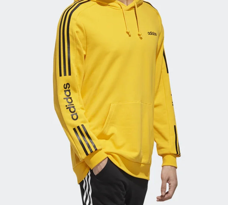 adidas neo M Ce 4S Hdy Side Stripe Knit Sports Pullover Gold Color EI4674