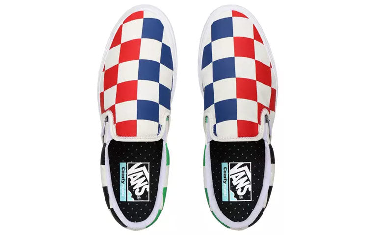 Vans Half Big Checker Comfycush Slip-On 'Red Blue' VN0A3WMDW92