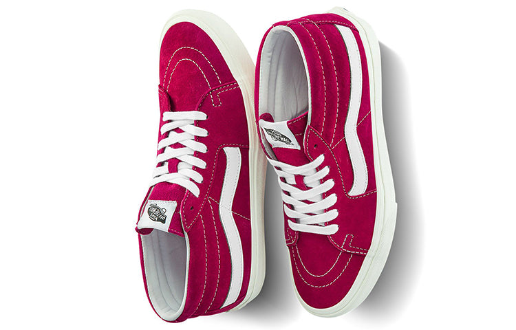 Vans SK8-Mid Mid Tops Casual Skateboarding Shoes Unisex Red Rose VN0A3WM32V9