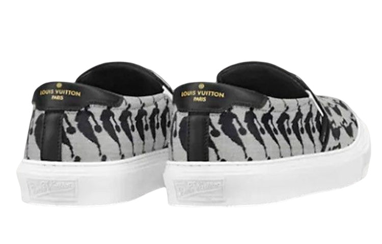LOUIS VUITTON x NBA Canvas Slip On Shoes 'Grey' 1A8ELW