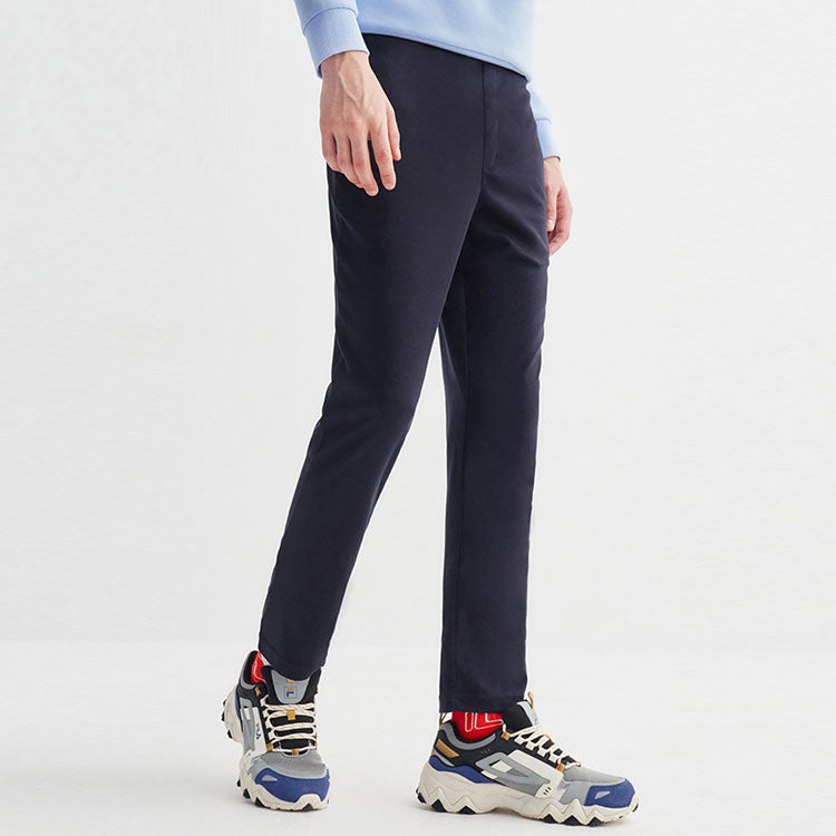 FILA Solid Color Straight Sports Pants Blue F11M028610G-NV