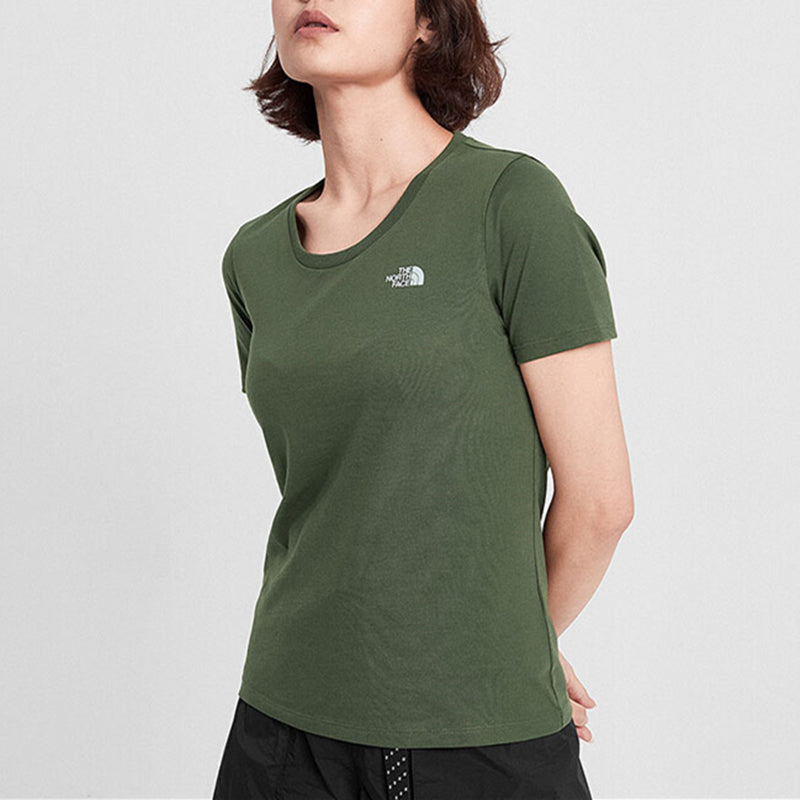THE NORTH FACE Outdoor Short Sleeve Olive Green 499O-37X
