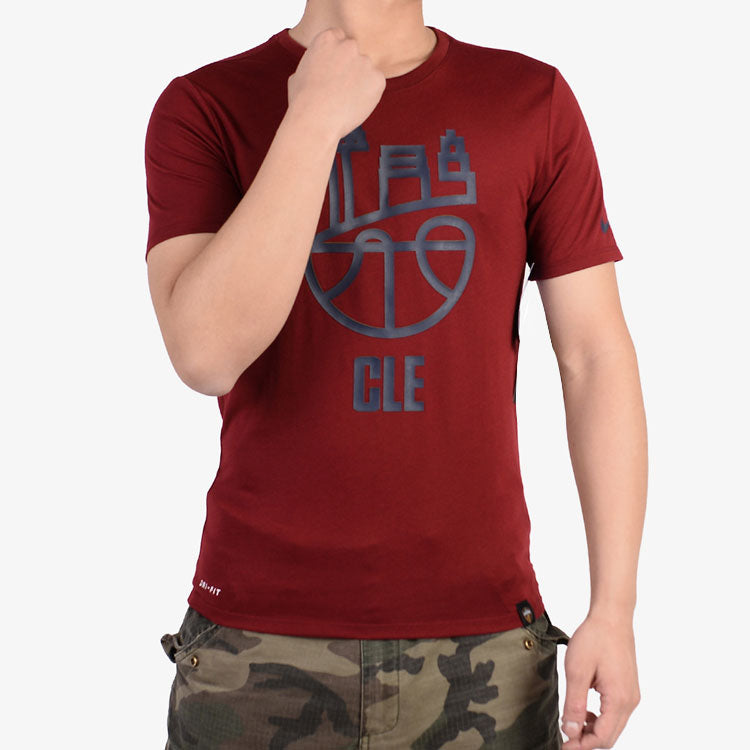Nike As Cle Men's Nk Dry Tee Exp Ctyscp Casual Sport Cleveland Cacaliers Short Sleeve s Red 871030-677