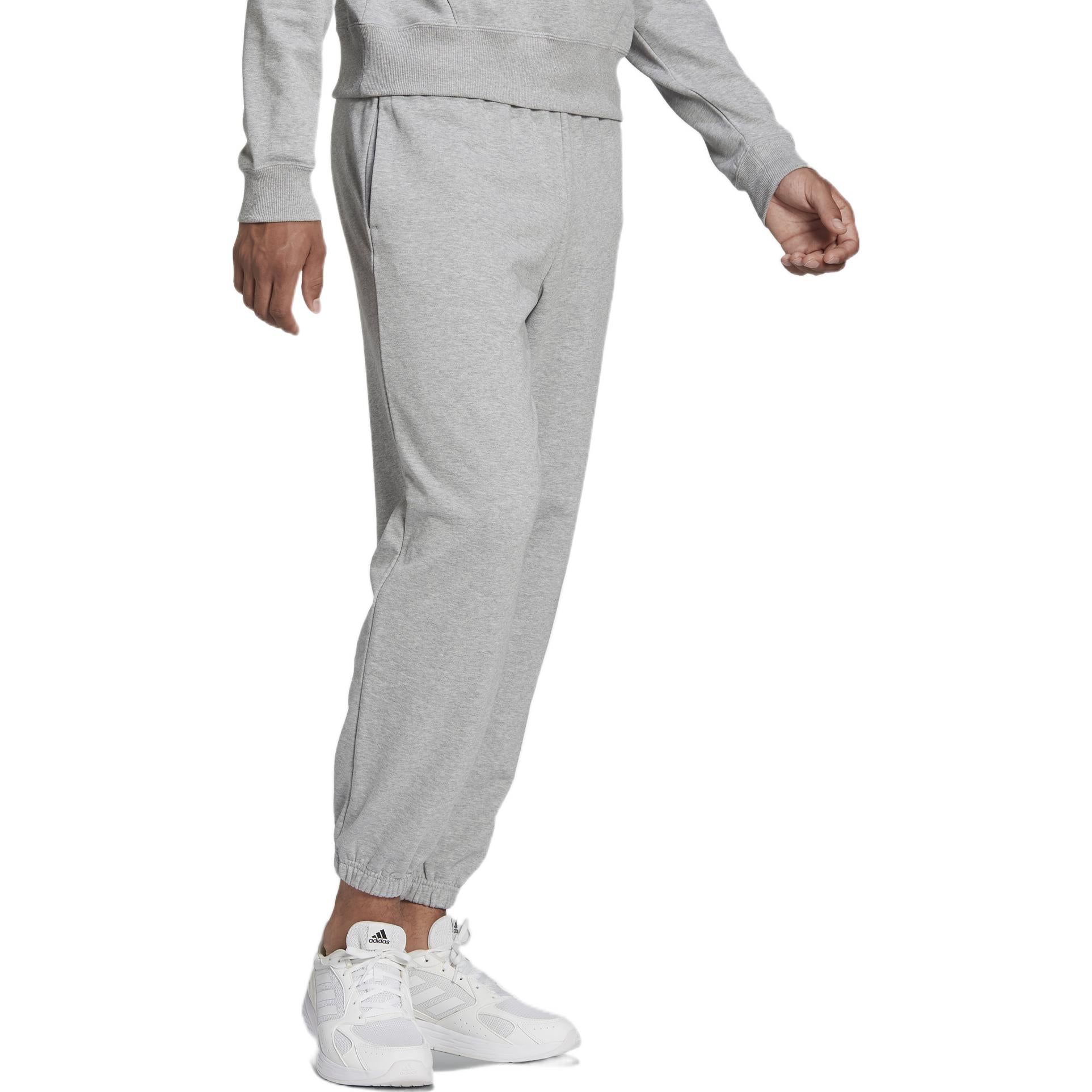 Men's adidas Fv Pt Solid Color Bundle Feet Casual Sports Pants/Trousers/Joggers Autumn Medium Hemp Grey HE4341