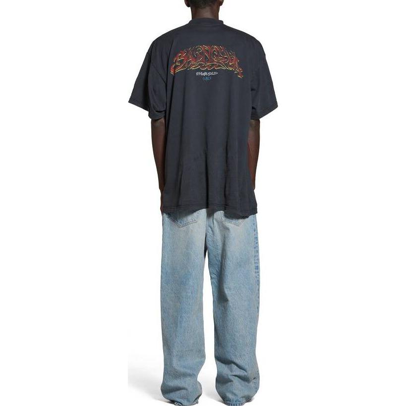 Balenciaga Offshore T-shirt Oversized 'Black Faded' 739028TPVM81568