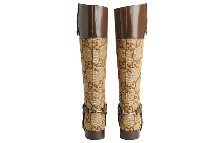 (WMNS) Gucci Knee-high Boot With Harness 'Brown' 674673-UKO50-2597