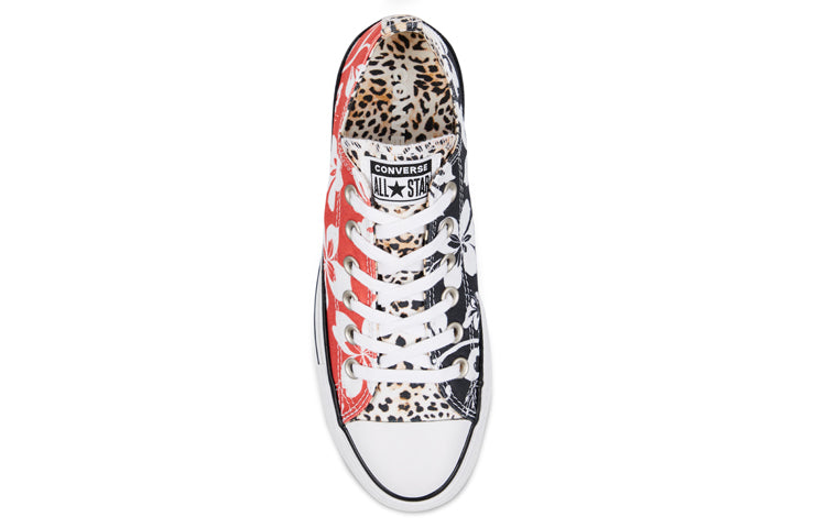 (WMNS) Converse Chuck Taylor All Star Hawaiian Mix Platform Low Top Thick Sole Cherry Blossoms Black Orange 565794C
