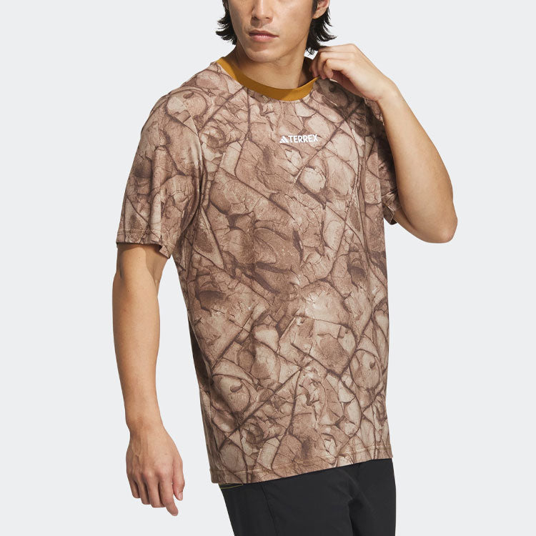 adidas National Geographic Graphic Tencel Short Sleeve Tee 'Brown' IC4941