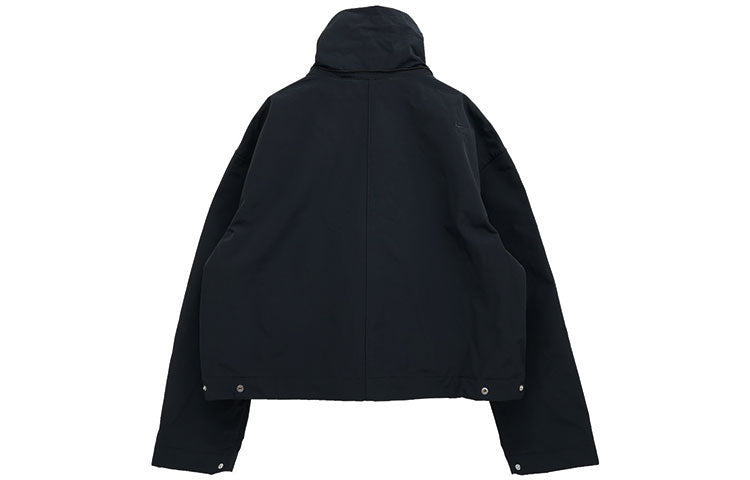 Men's Nike x MMW Crossover Solid Color Short Hooded Jacket Autumn Black DD9430-010