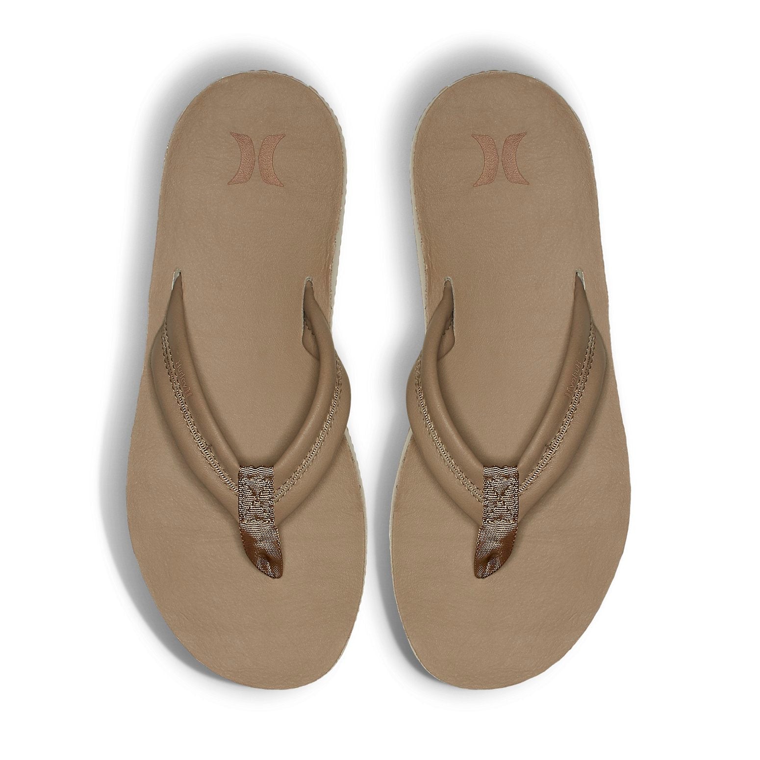 Nike Hurley Lunar Leather Flip Flops Sandals Khaki Light brown AR4006-244