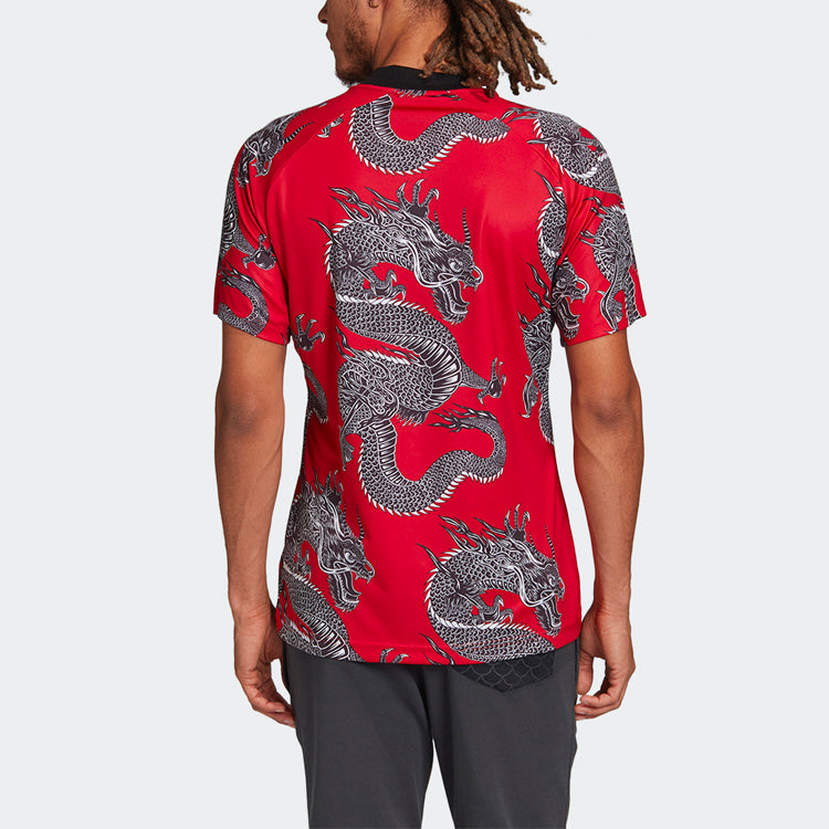 adidas CNY Manchester United Tee For Men Red FU1323