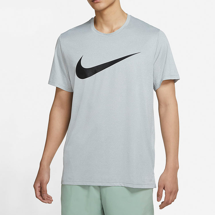 Nike Logo Printing Breathable Quick Dry Sports Short Sleeve Gray Black Blue CZ2418-073