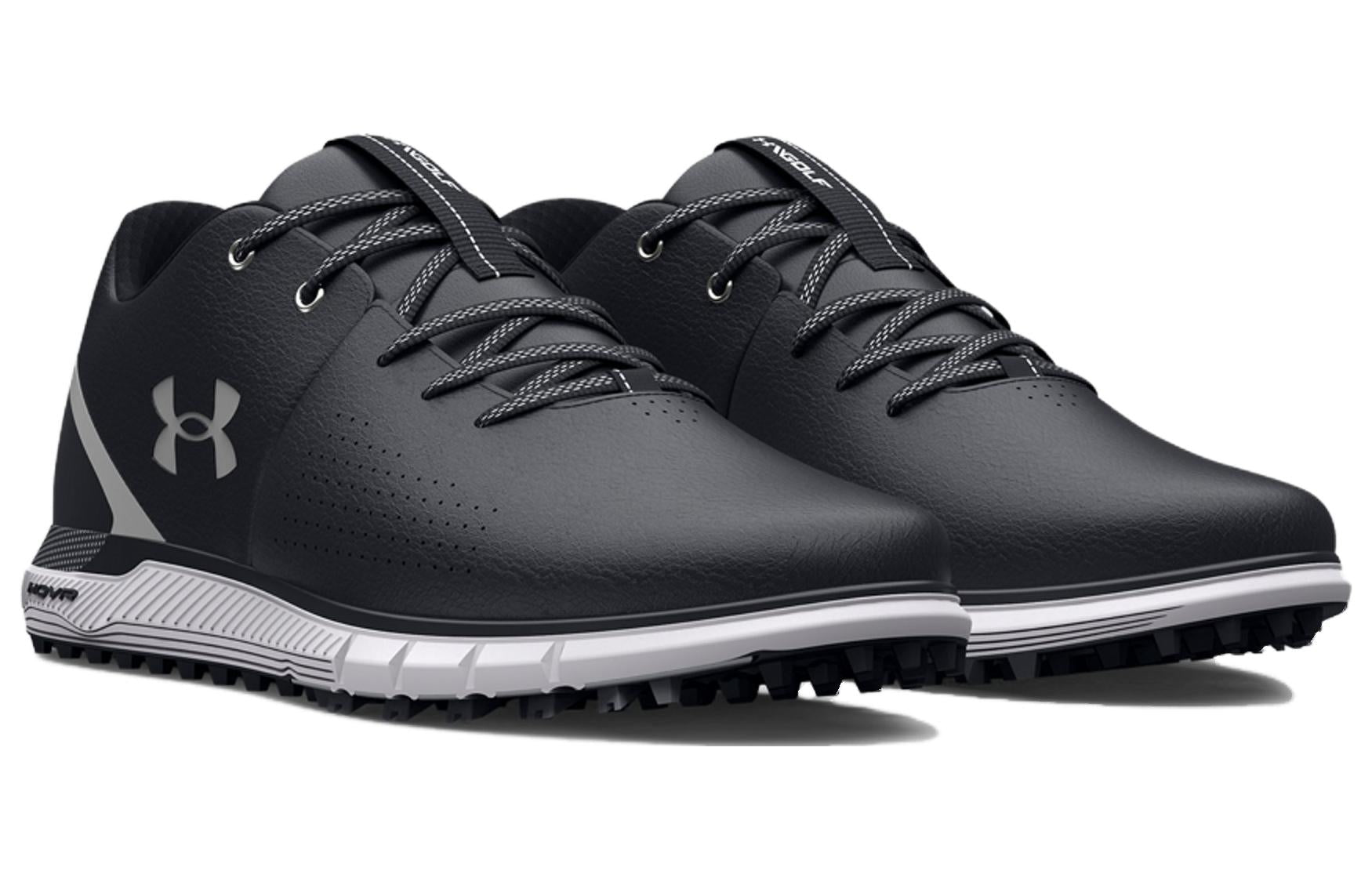 Under Armour HOVR Fade 2 Spikeless Golf 2E Wide 'Black Metallic Silver' 3026404-001