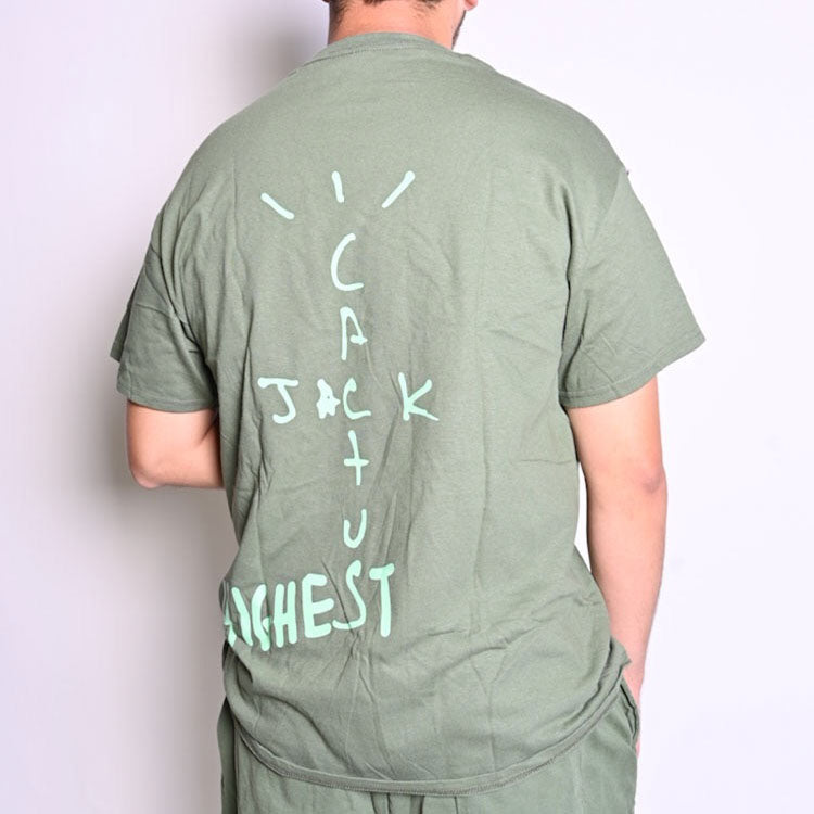 Travis Scott Cactus Jack x Jordan Crossover Pattern Short Sleeve 'Green' TC-305