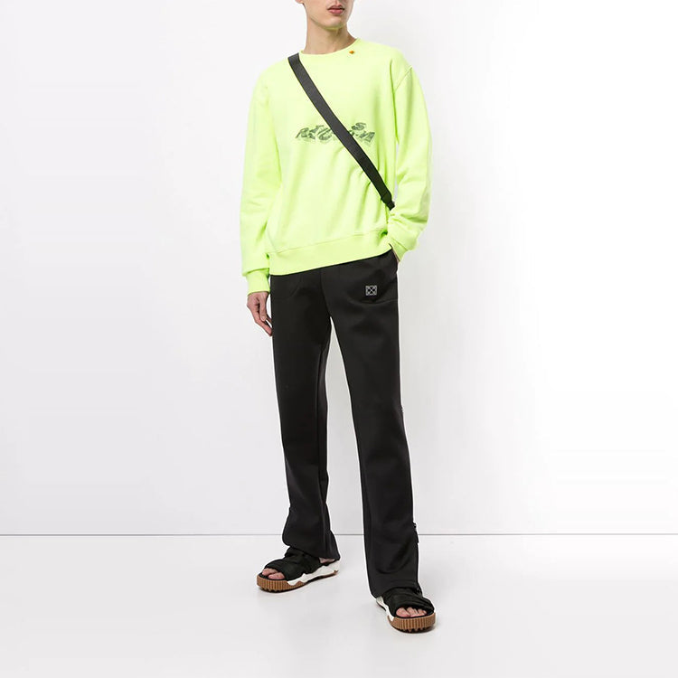 Men's Off-White logo Side Black Sports Pants/Trousers/Joggers OMCA118R20G430291091