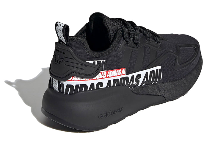 (GS) adidas originals ZX 2K Boost J 'Black White' FX5228