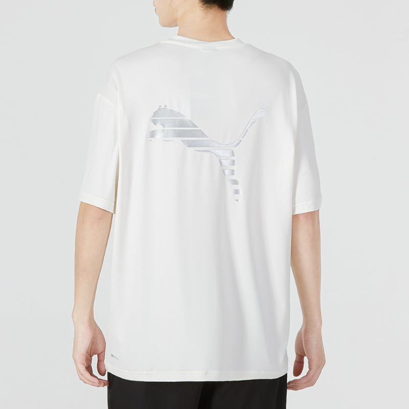 PUMA Logo Casual T-Shirt 'White' 671936-65