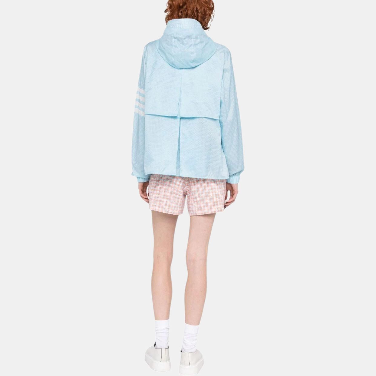 (WMNS) THOM BROWNE Windbreaker Jumper Jacket 'Blue' FJT316A-F0517-460