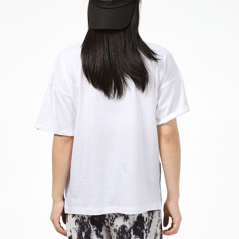 (WMNS) PUMA Power Logo Printing Round NeckSport Short Sleeve White 847703-02