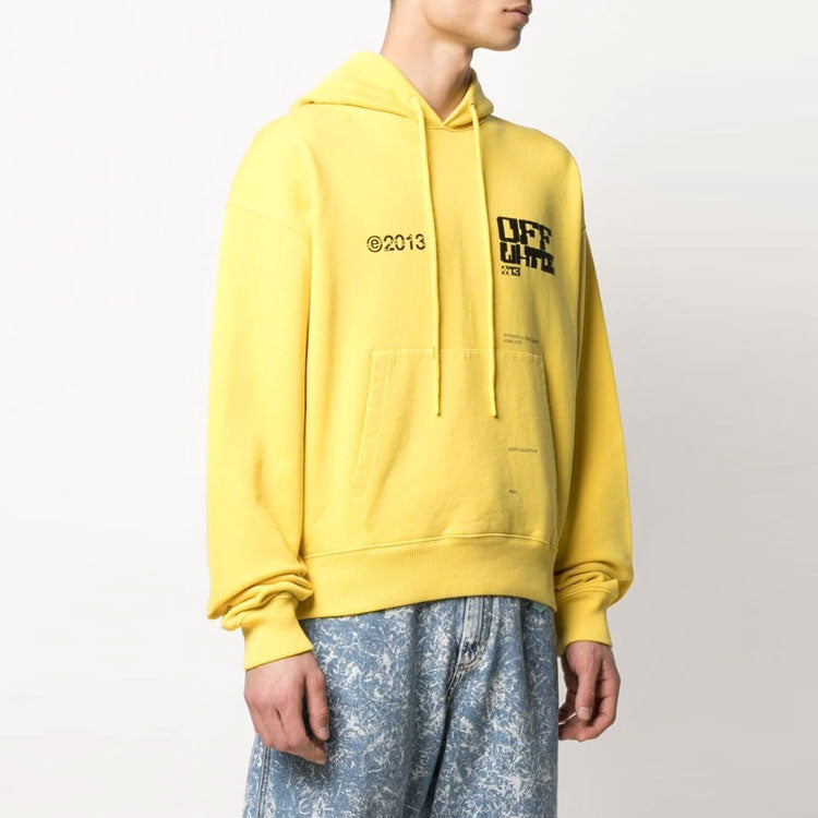 Off-White Arrows Casual Pattern Loose Fit Yellow OMBB037S21FLE0041910