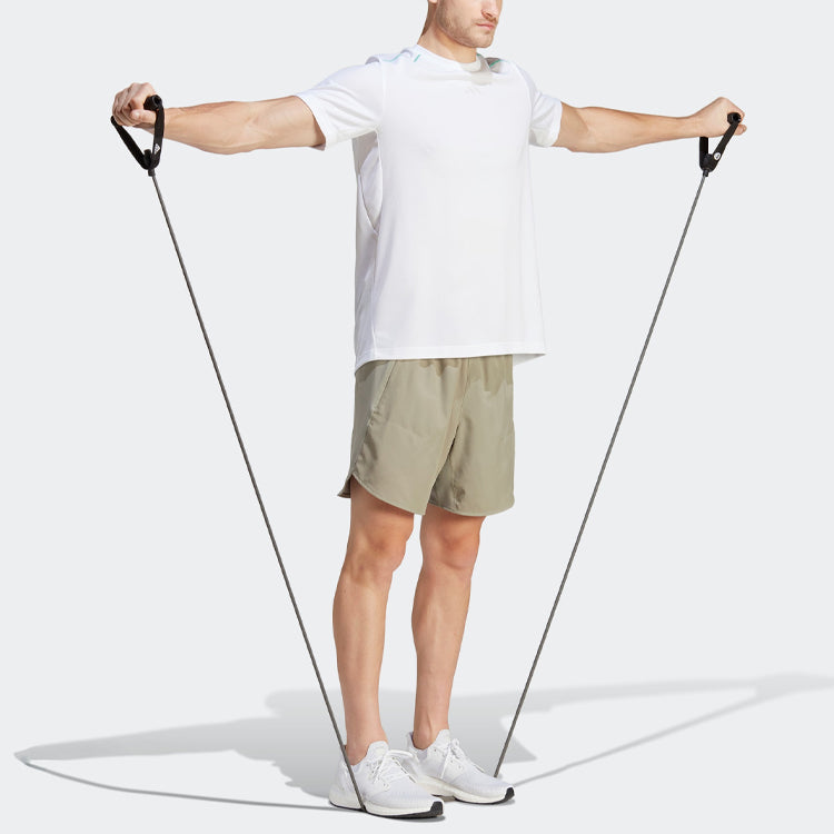 adidas Workout Base Logo Tee 'White Transparent' IB7904