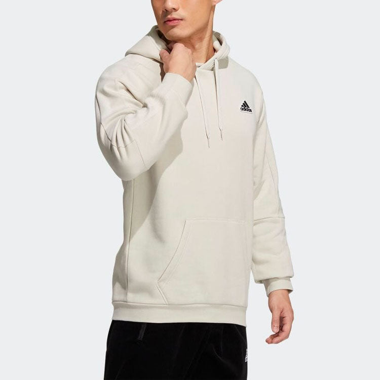 Men's adidas Logo Stay Warm Fleece Lined Sports Pullover Beige HG1841