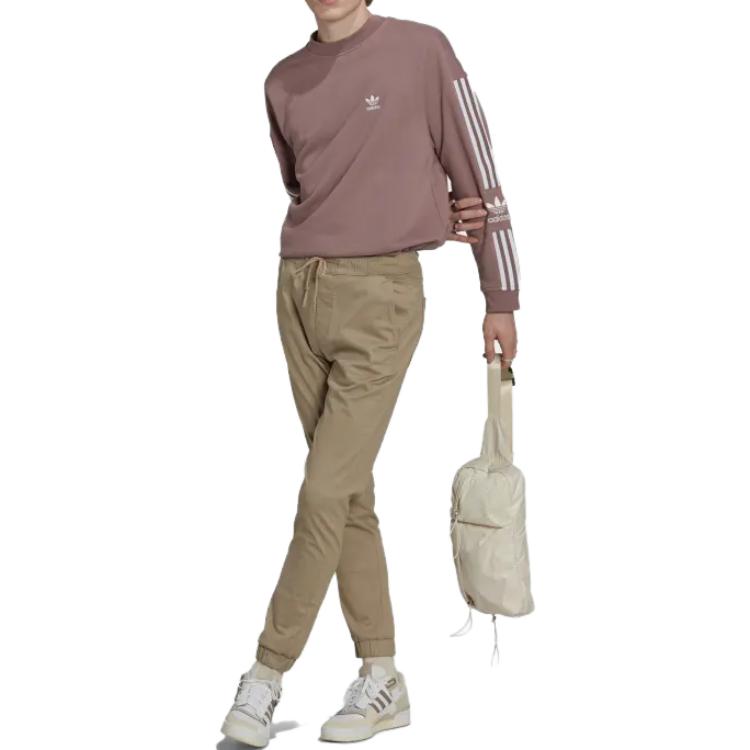 adidas Adicolor Classics Lock-Up Trefoil Crewneck Sweatshirt 'Purple' HK9823