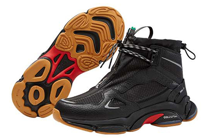FILA FUSION x Aries High-Top Sneakers 'Black Red' T12M217324FBK