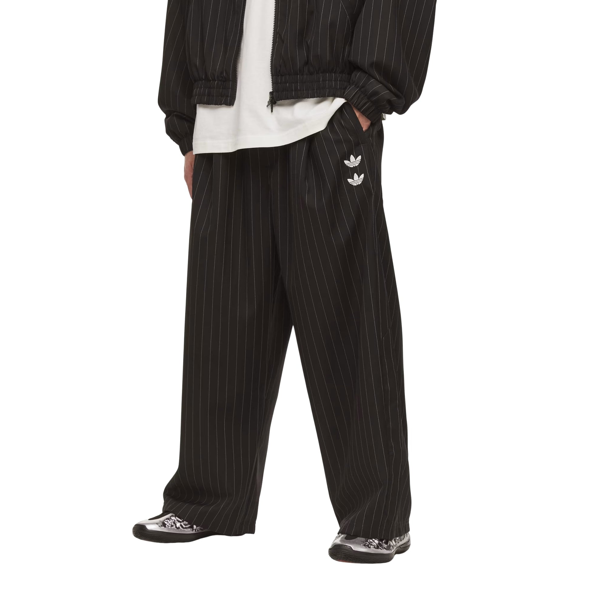 adidas x Chavarria Pinstripe Track Pant 'Black White' KR8688