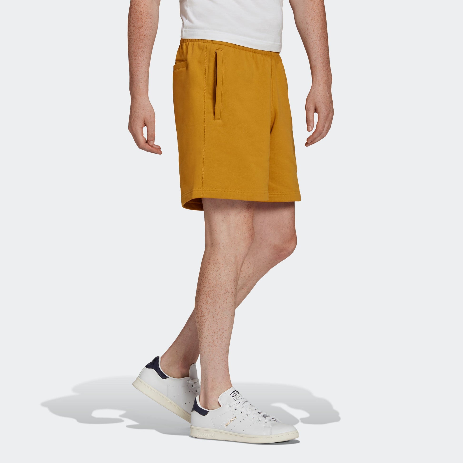 adidas originals C Short Ft Solid Color Lacing Sports Shorts Gold Color HF6365