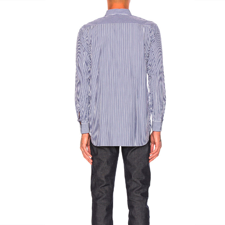 COMME des GARCONS PLAY Black Emblem Striped Button Down 'Blue' AZ-B008-051-1