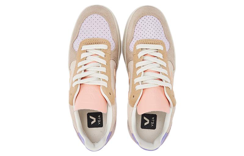 Veja V-10 Lace-Up Suede Sneakers 'Beige Yellow Pink' VX0302908