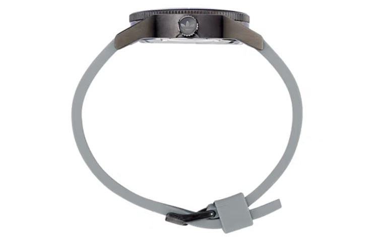 adidas Unisex Gray Silicone Strap Watch 'Grey White' AOFH220032I