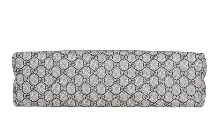 (WMNS) Gucci Logo Leather Canvas Large Capacity Shoulder Bag Beige / Navy Blue 211134-KGD3N-4080