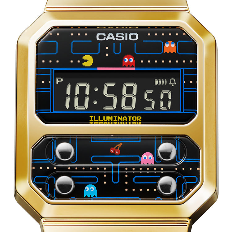 Casio Crossover Digital Cube Watch 'Black Gold Blue' A100WEPC-1BPR-PERSON